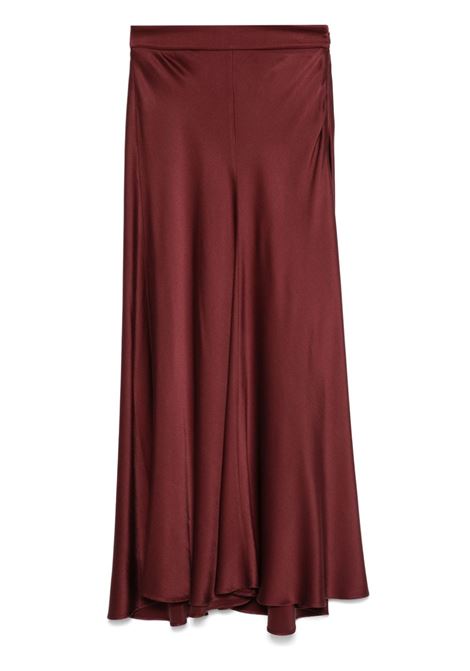 Brown satin maxi skirt Forte forte - women